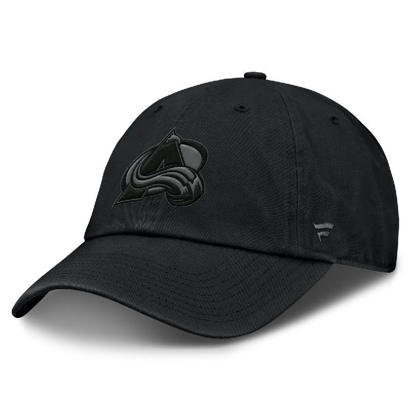 baseball hat hear -  2024-25 Avalanche Unstructured Poly Tonal Hat - Black