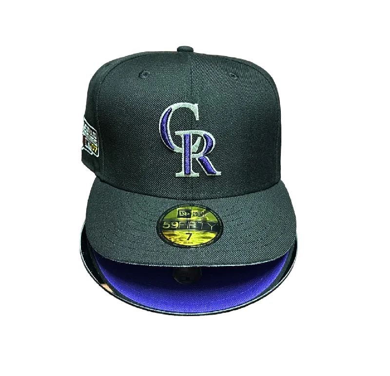 baseball hat team -  Colorado Rockies Black Purple UV 2007 WS