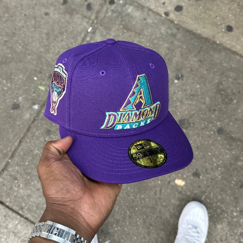 baseball hat family -  Arizona Diamond Backs All Purple Teal & Gold Logo 1998