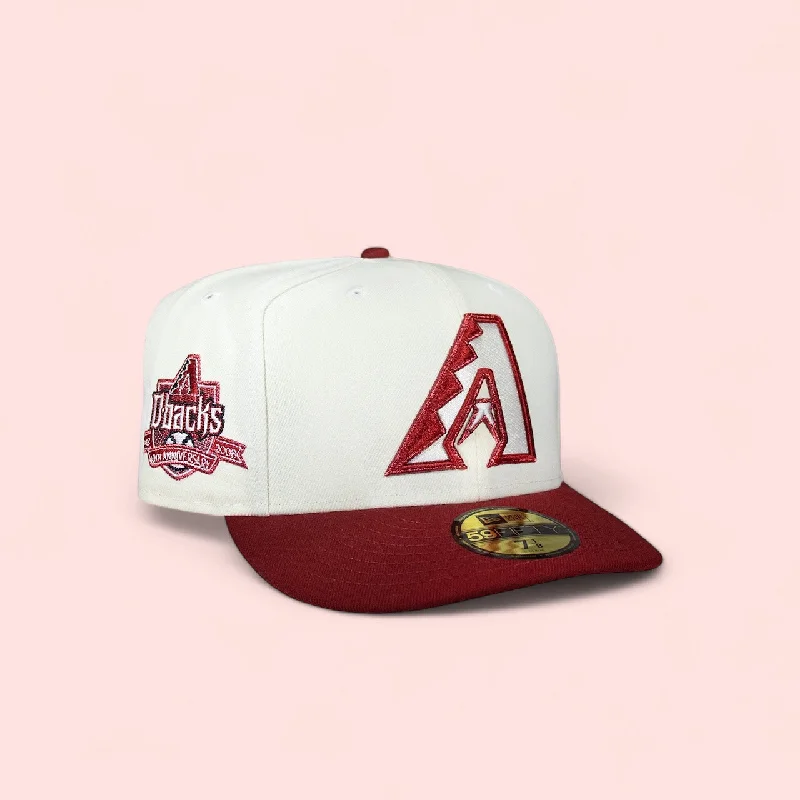 baseball hat glow -  Arizona Diamond Backs Creme White and Burgundy