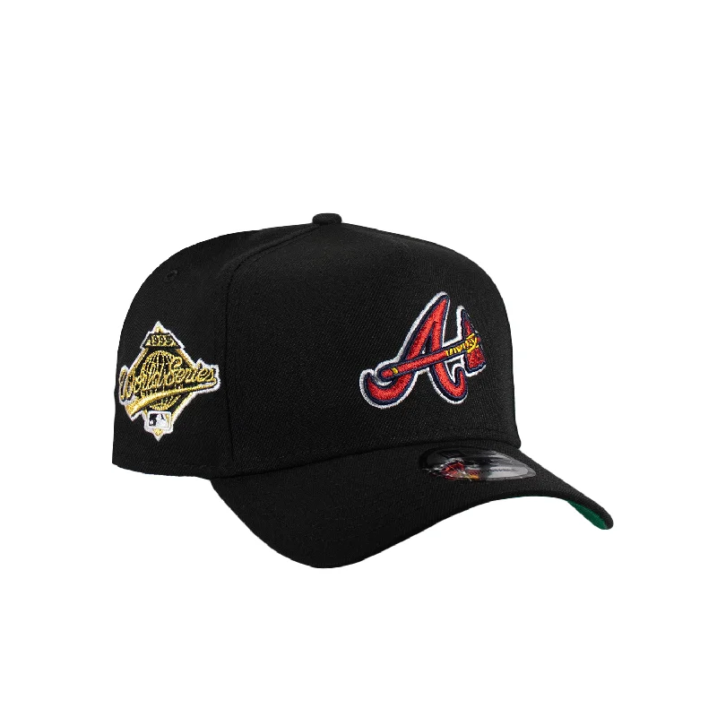 baseball hat craft -  Atlanta Braves All Black 940 A-Frame Snap Back 1995 World Series