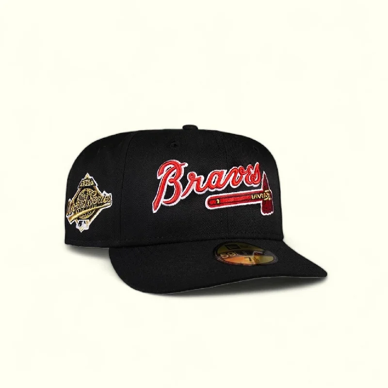 baseball hat you -  Atlanta Braves All Black Script Logo 1995 World Series