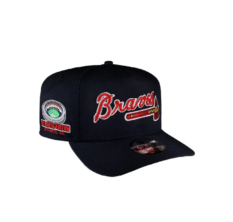 baseball hat rhythm -  Atlanta Braves All Navy Script 950 AFrame Snap Back