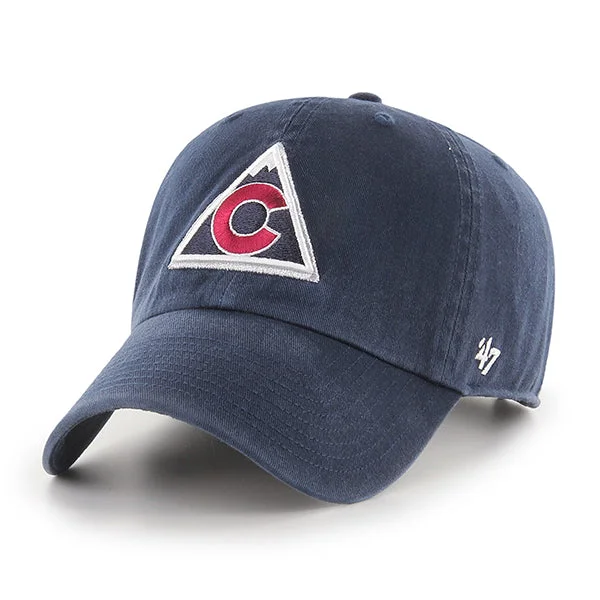 baseball hat us -  Avalanche Alternate Logo Adjustable Clean Up Hat - Navy