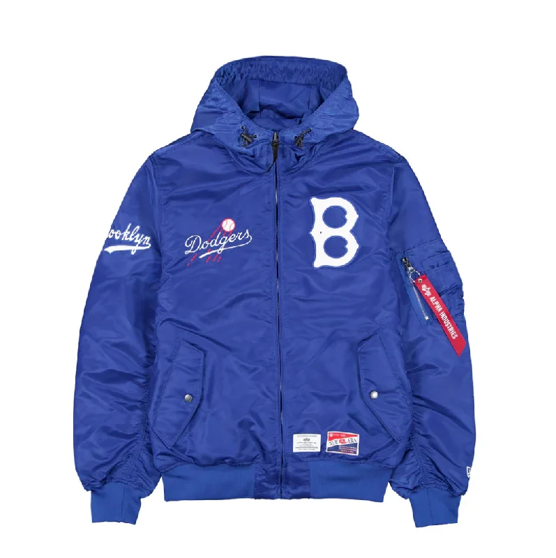 baseball hat pull -  Brooklyn Dodgers Bomber Jacket New Era X Alpha Industries