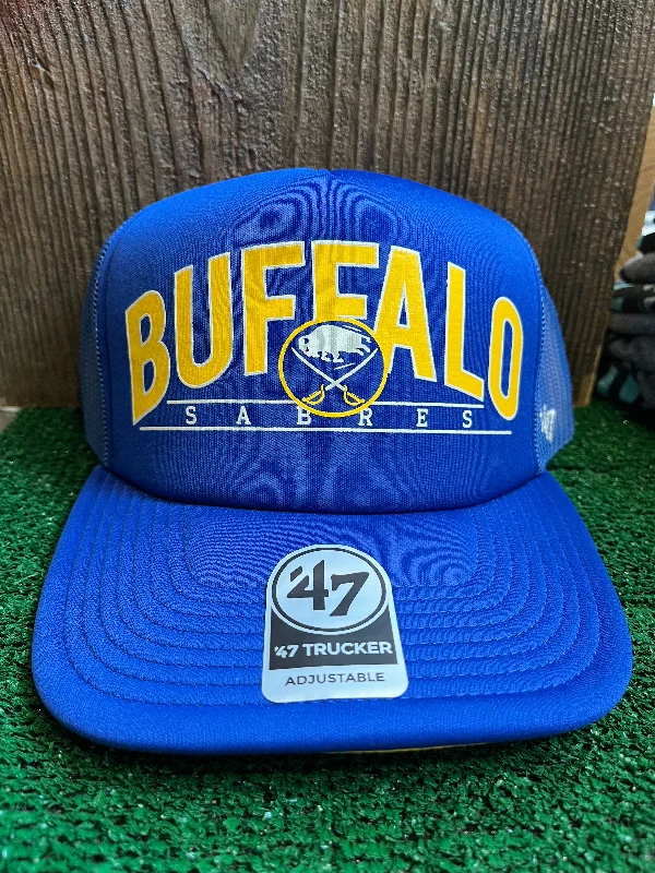 baseball hat feel -  Buffalo Sabres Backhaul Trucker Hat - 47 Brand