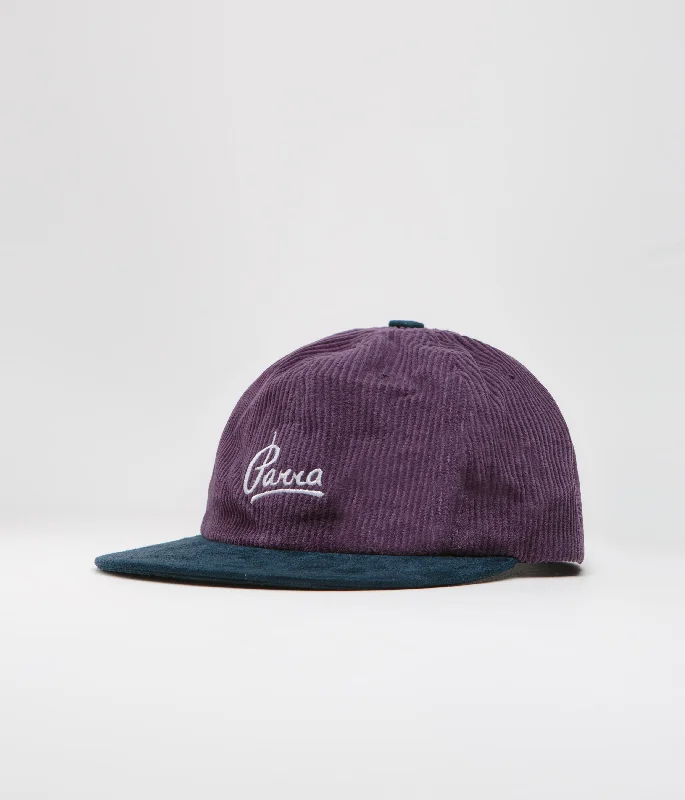 baseball hat groove -  by Parra Painters Script Corduroy Cap - Purple