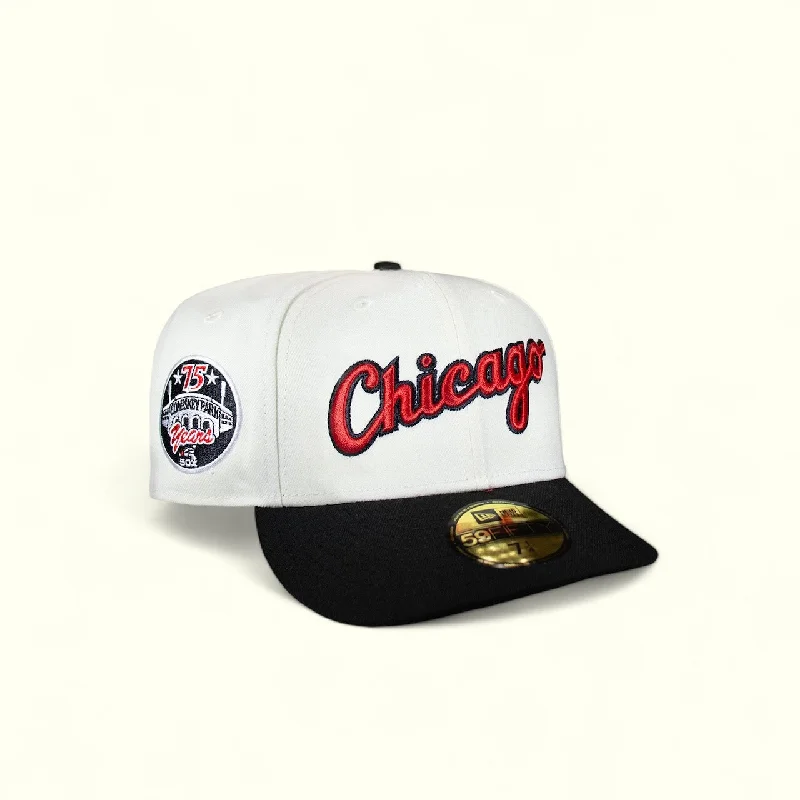 baseball hat lift -  Chicago White Sox Script Creme and Black