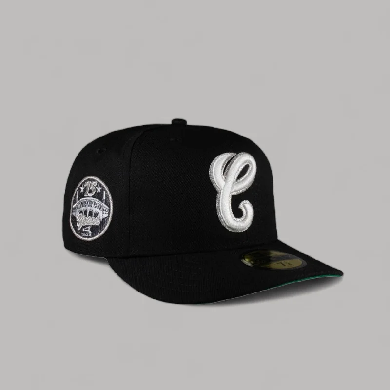 baseball hat step -  Chicago White Sox w/ "C" Logo All Black 75 Years Anniversary