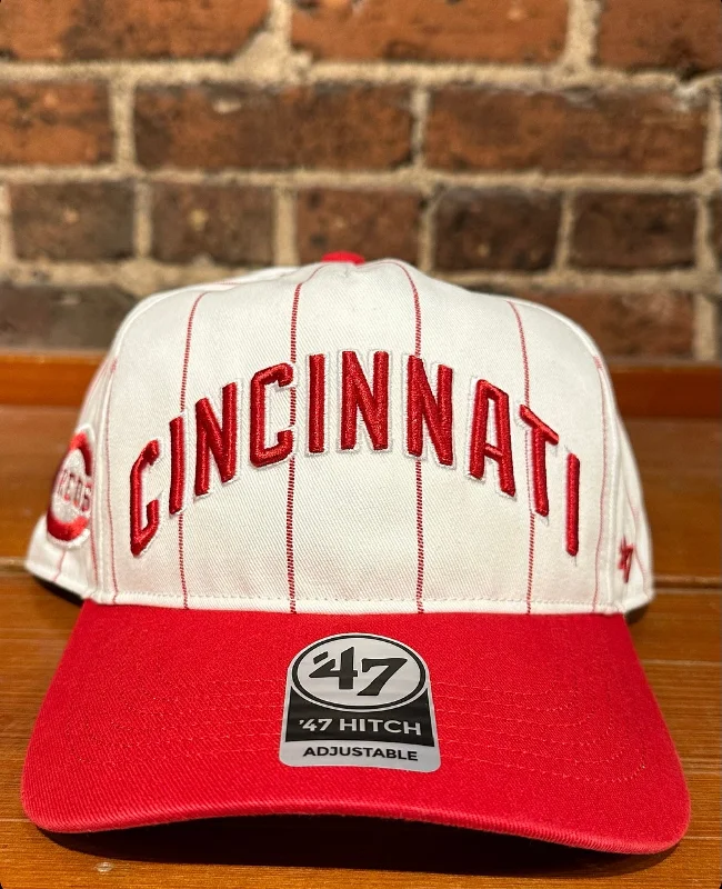 baseball hat star -  Cincinnati Reds Pinstripes Snapback Hat - 47 Brand