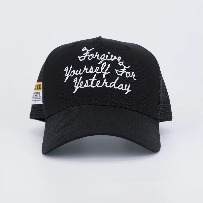 baseball hat success -  Classic Black Trucker Forgive Yourself For Yesterday