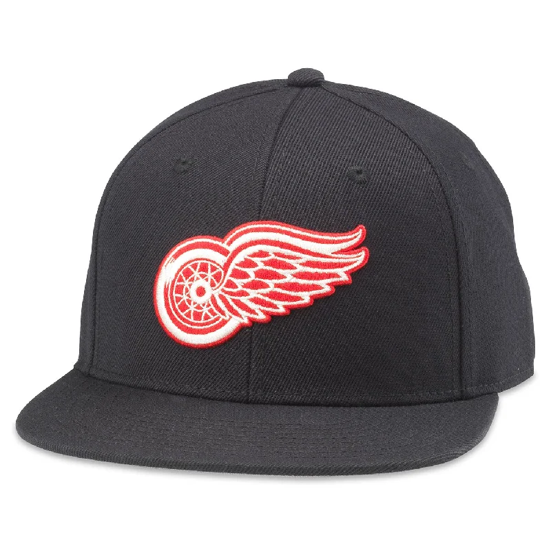 baseball hat talent -  Detroit Red Wings All Black Snap Back