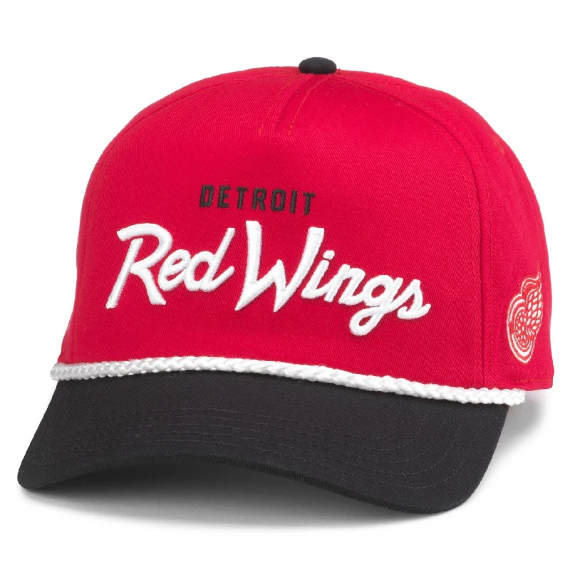 baseball hat tale -  Detroit Red Wings Roscoe Red & Black Snap Back