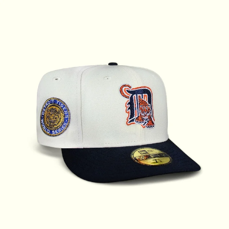 baseball hat name -  Detroit Tigers Chrome Creme and Navy Blue 1968 World Series