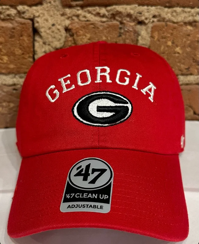 baseball hat flair -  Georgia Bulldogs Arch Clean Up Hat - 47 Brand