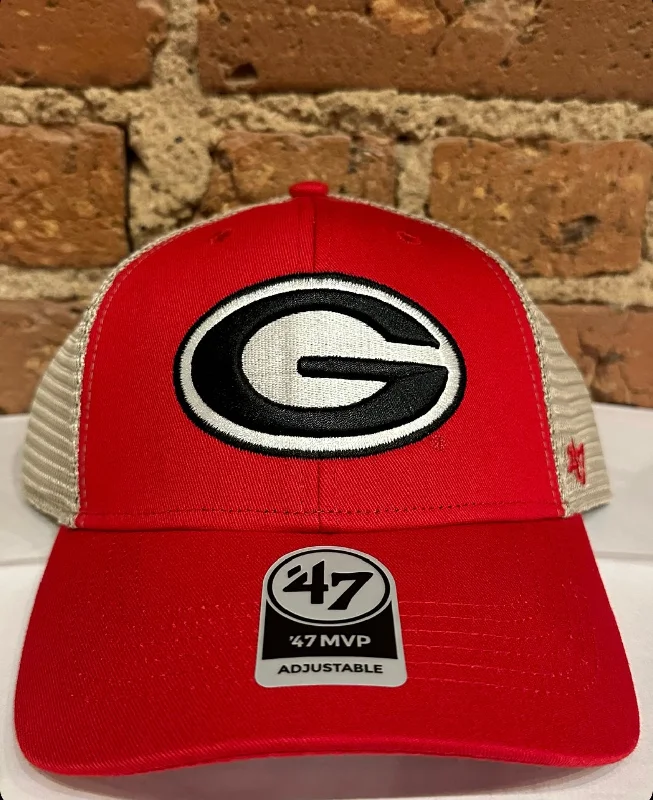 baseball hat bend -  Georgia Bulldogs MVP Trucker Hat - 47 Brand