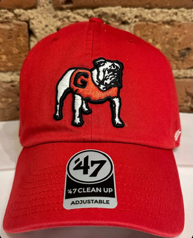 baseball hat ride -  Georgia Bulldogs Standing Bulldog Clean Up Hat - 47 Brand