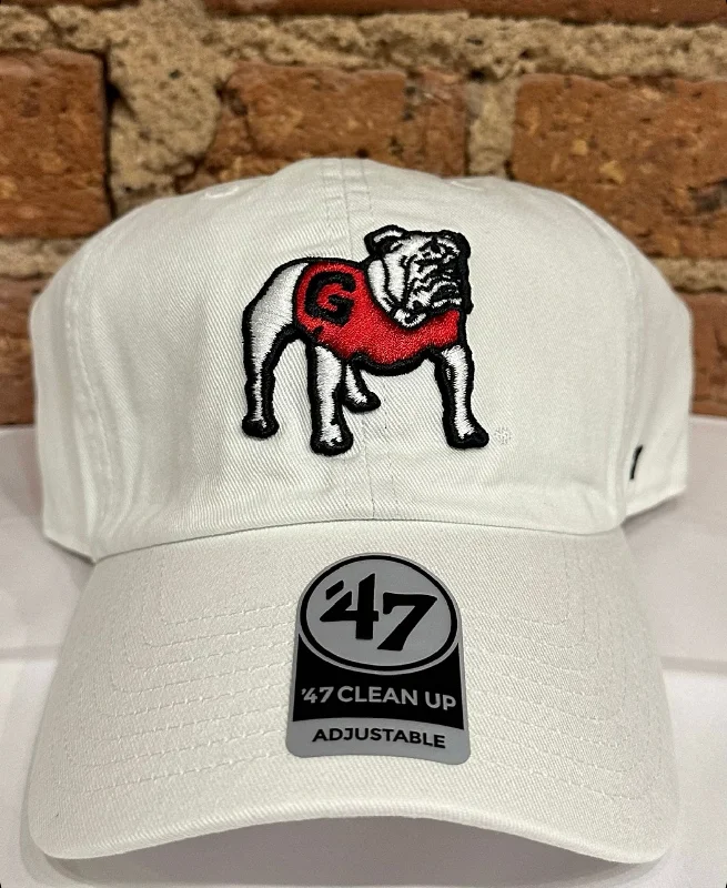 baseball hat form -  Georgia Bulldogs White Clean Up Hat - 47 Brand