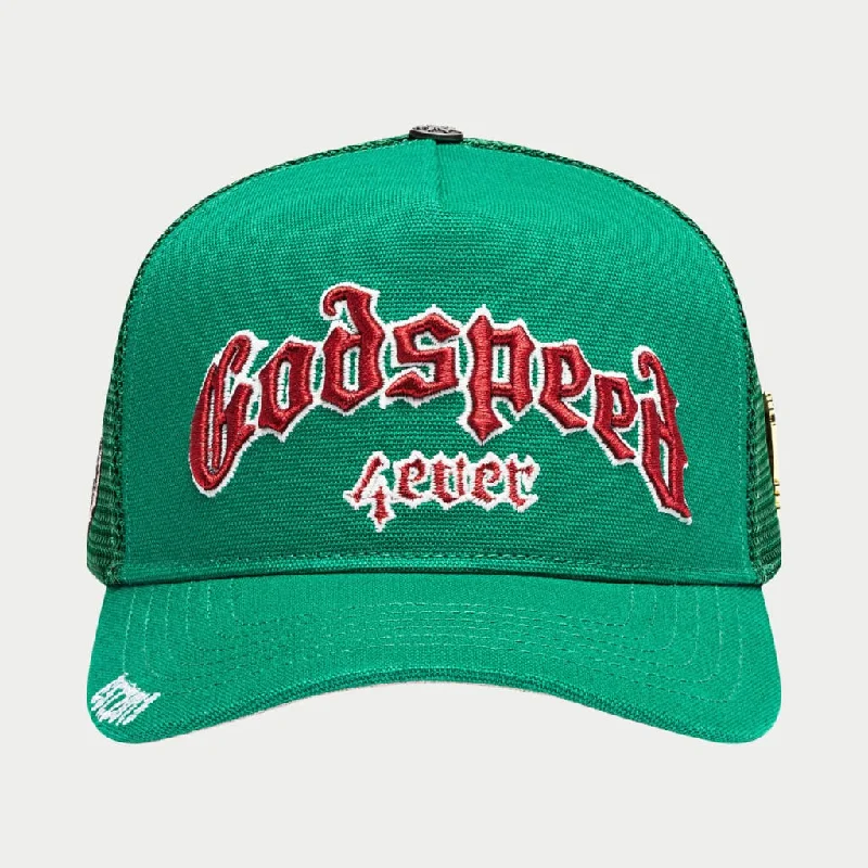 baseball hat star -  GODSPEED Forever All Green-Red Trucker Hat