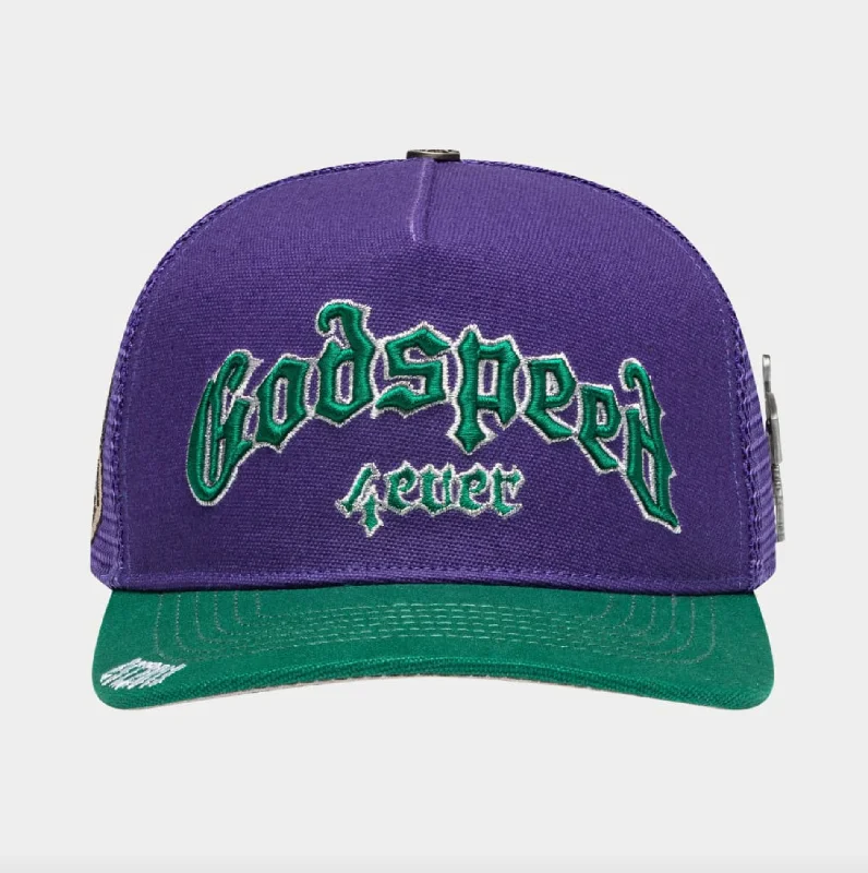 baseball hat fire -  GODSPEED Forever 2 tone Purple-Green Trucker Hat