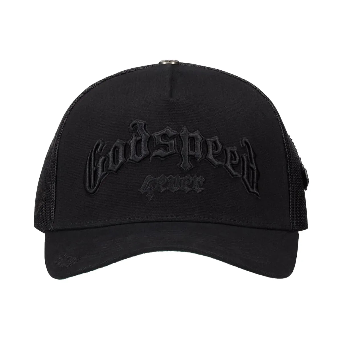 baseball hat exist -  GODSPEED 4EVER BLACK ON BLACK TRUCKER