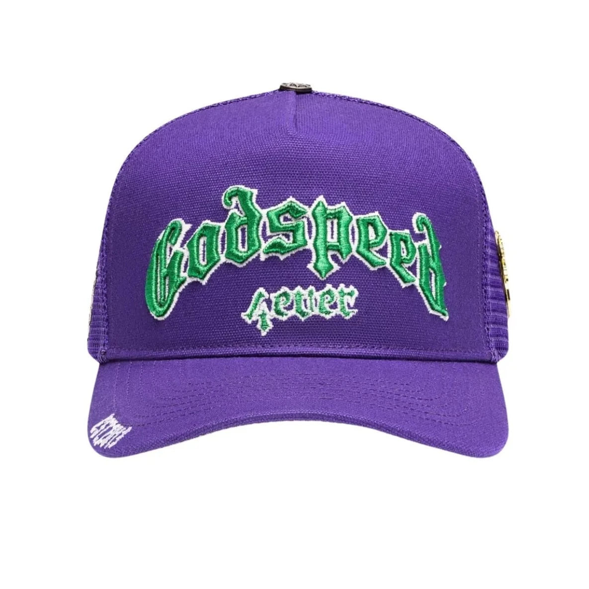 baseball hat spark -  GODSPEED Forever All Purple w/ Green Logo Trucker Hat