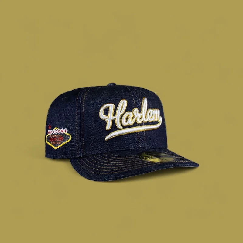 baseball hat fame -  Harlem Navy Denim 5950 Fitted