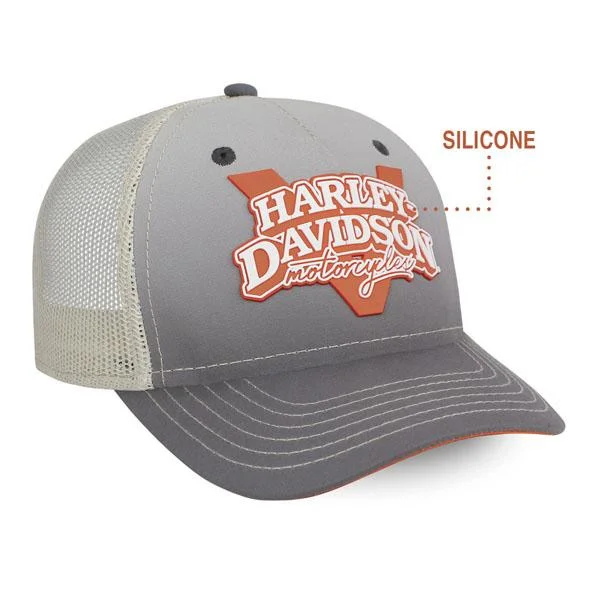 baseball hat style -  Harley-Davidson® Women's V-Twin Power Adjustable Baseball Cap, Gray BC132554