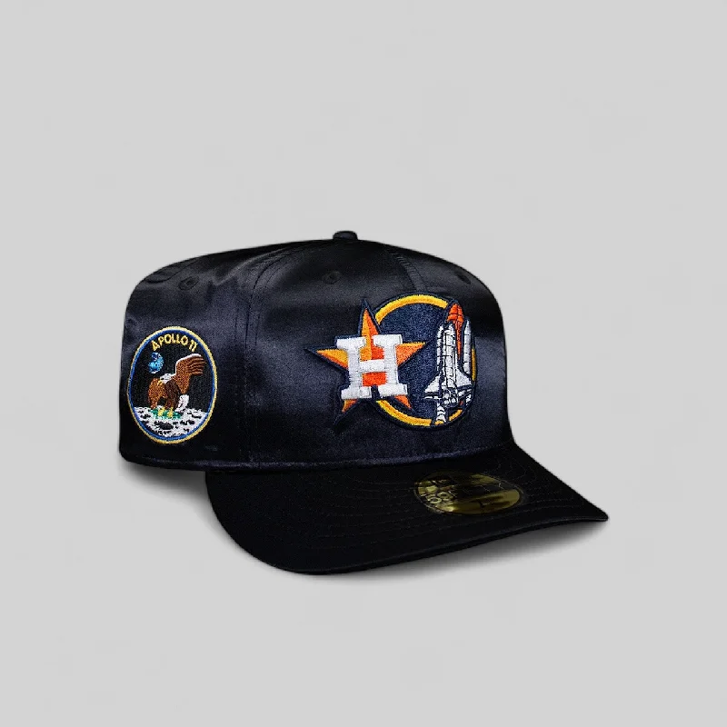 baseball hat glow -  Houston Astros All Satin Navy Apollo 11