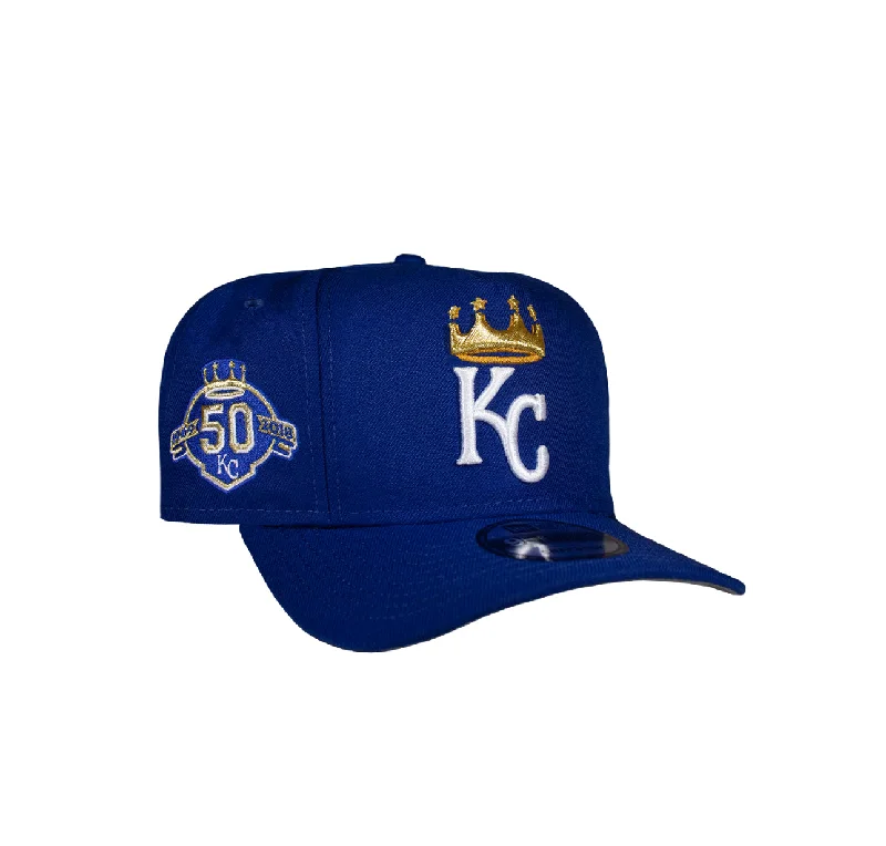 baseball hat turn -  Kansas City Royals Royal 950 AFrame 50Th Snap Back