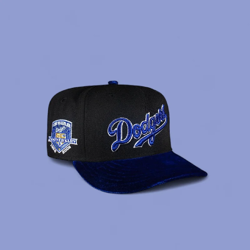 baseball hat track -  Los Angeles Dodgers Black and Velvet Royal 50Th Anniversary