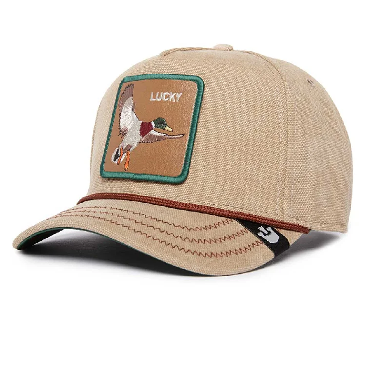 baseball hat move -  Lucky Duck Canvas Trucker Hat