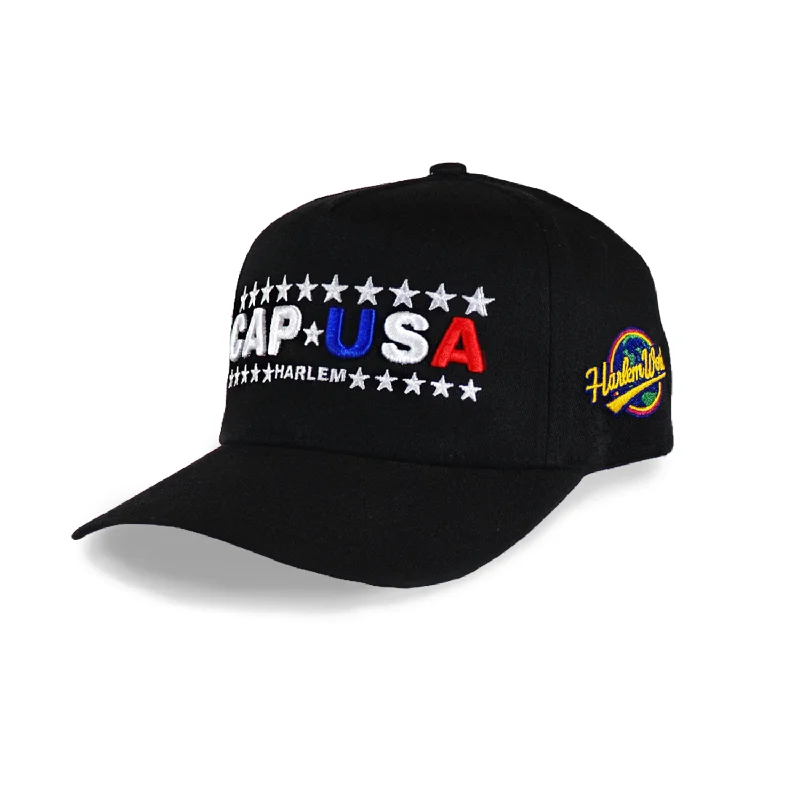 baseball hat charm -  CAP USA All Black Snapback