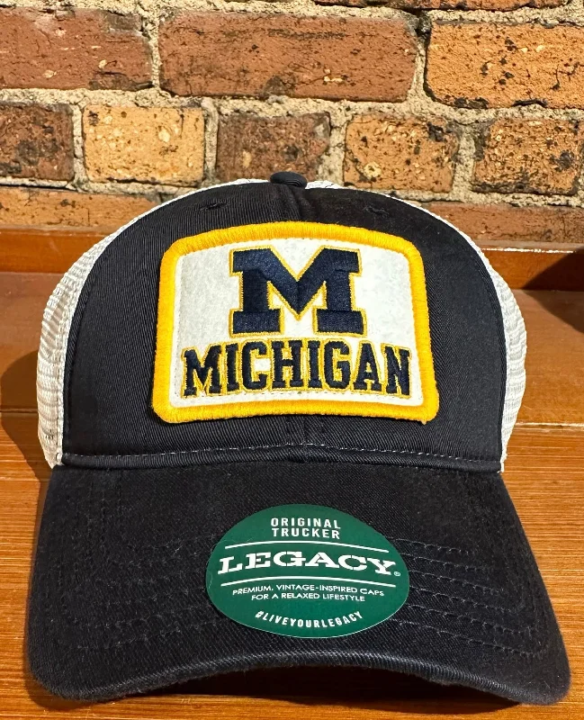 baseball hat smell -  Michigan Wolverines OFA Contender Trucker Hat - Legacy