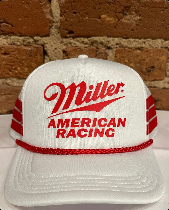 baseball hat one -  Miller American Racing Trucker Hat - American Needle