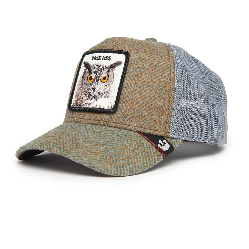 baseball hat team -  Moon Owl Plaid Trucker Hat