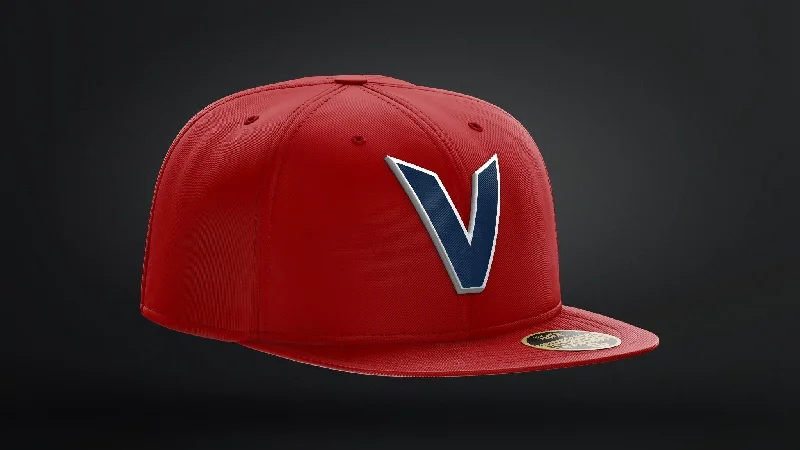 baseball hat us -  New Era RED and Navy V logo Pro Fit Victoria HarbourCats Cap