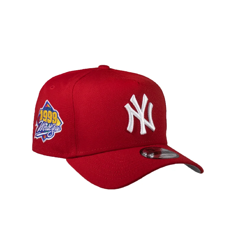 baseball hat spin -  New York Yankees All Red 940 A-Frame Snap Back 1999 World Series