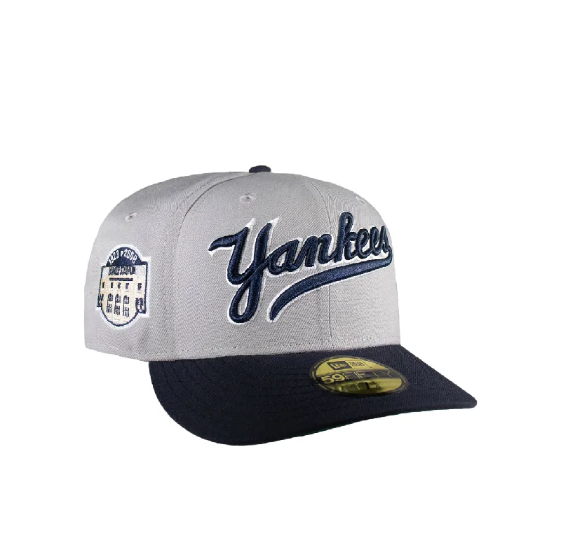 baseball hat live -  New York Yankees Grey & Navy Blue Script Logo