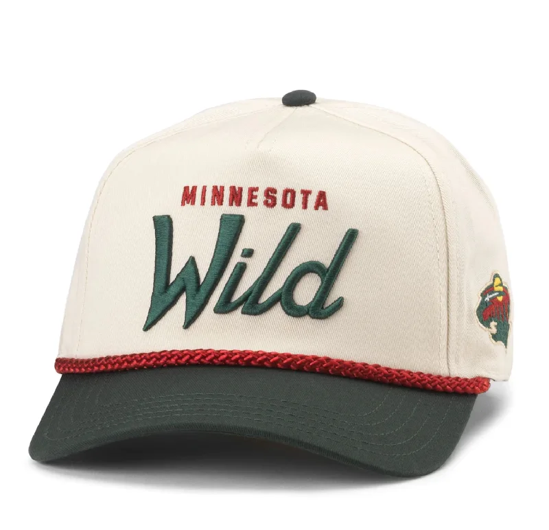 baseball hat way -  MINNESOTA WILD ROSCOE CREME & DARK GREEN SNAP BACK