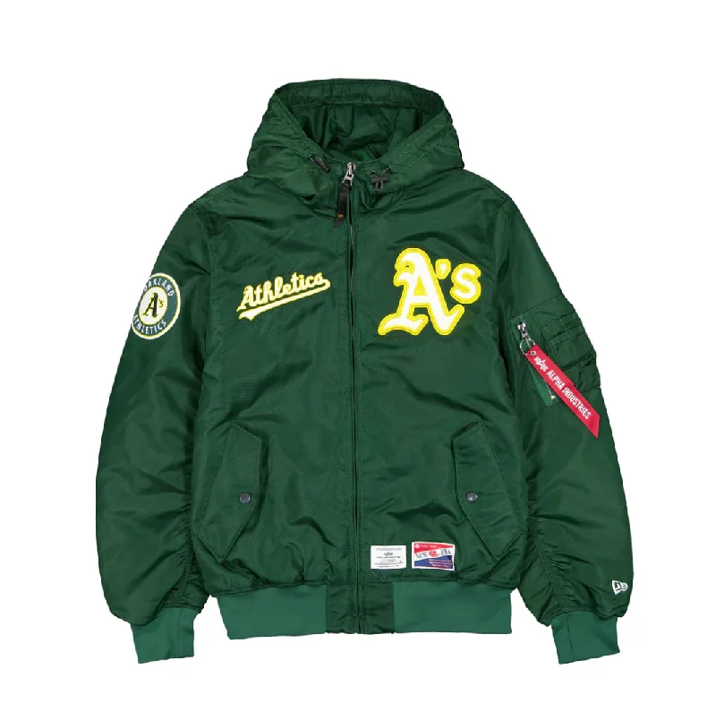 baseball hat beat -  Oakland Athletics Green Bomber Jacket New Era X Alpha Industries