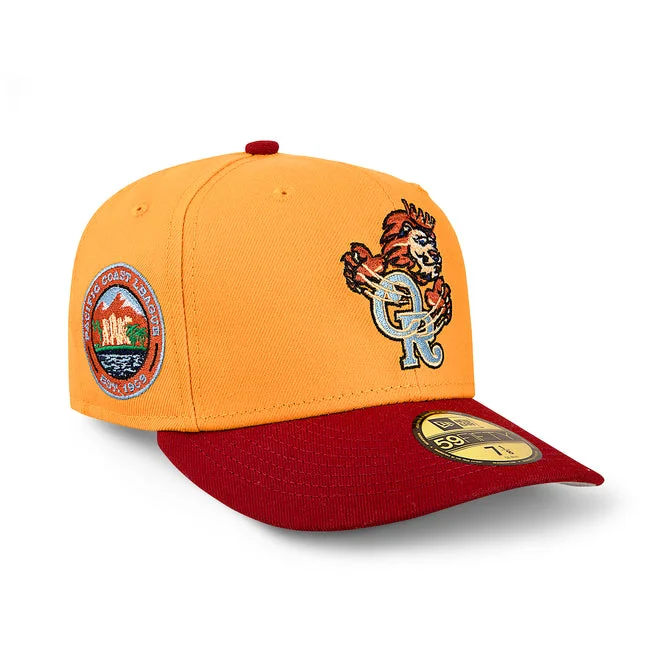 baseball hat turn -  Omaha Royals MiLB Orange and Cardinal Burgundy