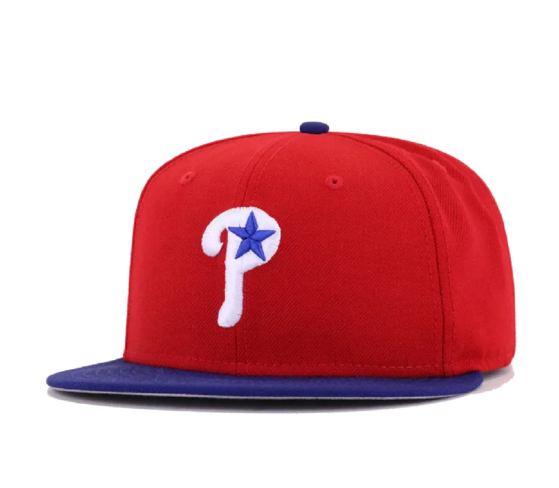 baseball hat ride -  Philadelphia Phillies Red & Royal blUE NO PATCH w/Star Logo