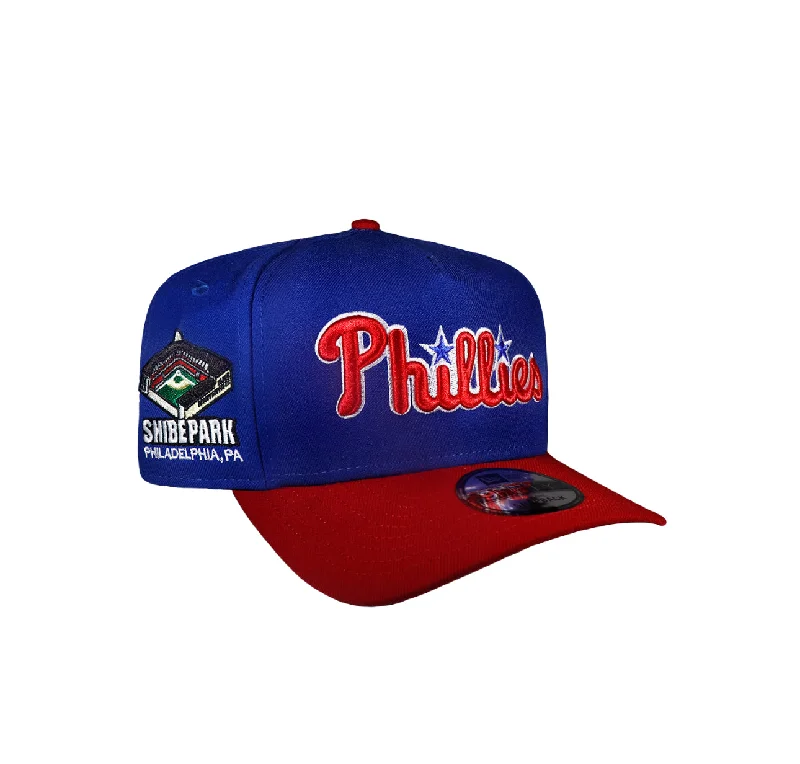 baseball hat rush -  Philadelphia Phillies Blue & Red 950 AFrame Shibe Snap Back