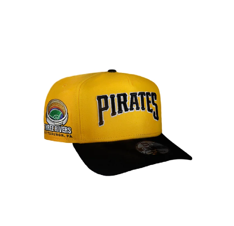 baseball hat tide -  Pittsburgh Pirates Yellow & Black Script 950 AFrame 3Rivers Snap Back