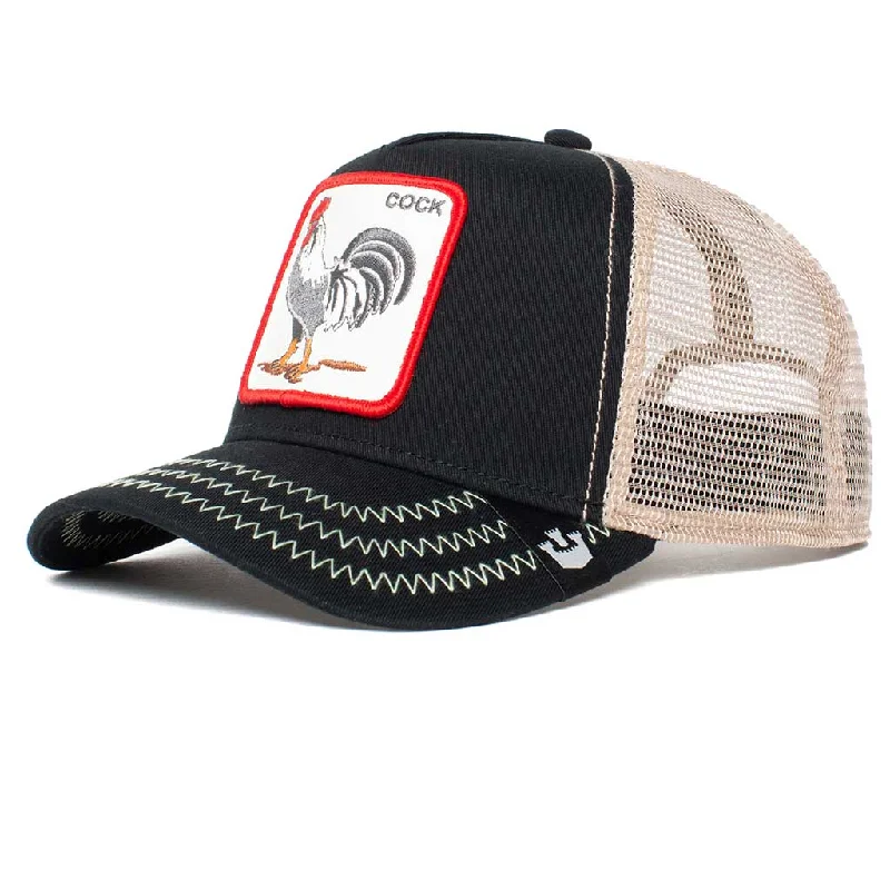 baseball hat heart -  Rooster Trucker Hat