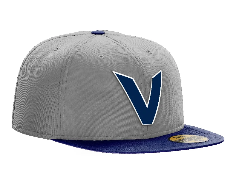 baseball hat you -  New Era Gray and Navy V logo Pro Fit Victoria HarbourCats Cap