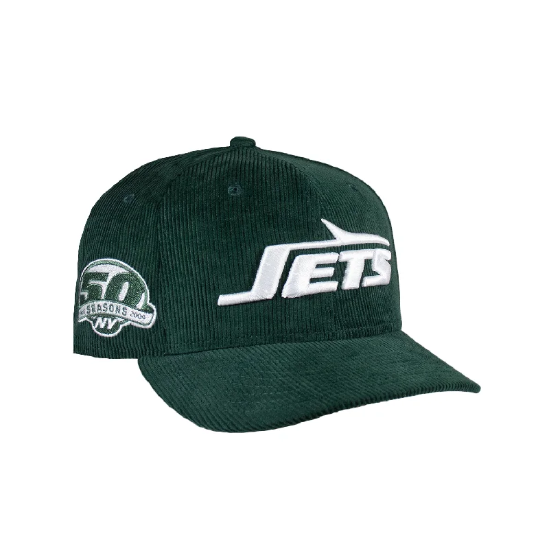 baseball hat step -  New York Jets Dark Green Corduroy 50th Anniversary 5950 Fitted