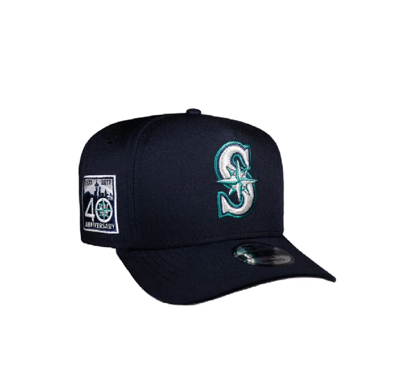 baseball hat beat -  Seattle Mariners All Navy 950 AFRAME Snap Back