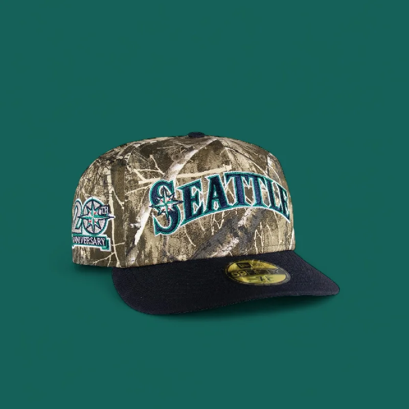 baseball hat success -  Seattle Mariners Real Tree & Navy Blue 20Th Anniversary